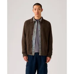 Cardigan de hombre con cuello polo