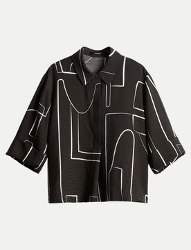 Loose-Fit Printbluse Zesane Schwarz 42