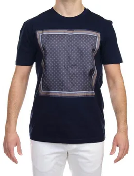 Con Bandana In Seta Dis. Cravatta 1210J55/V7 BLU - Hosio - FashionsVida