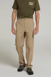 Trek Mens Zip Off Trousers - Beige - Beige - Size: W36