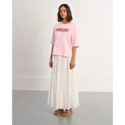 Camiseta de mujer de manga corta con estampado