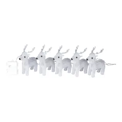 LED-Dekofigur "Rentiere", 5 Stück transparent