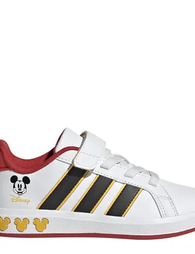 Boys Grand Court Mickey Trainers In Ftwr White/core - Size Uk 5.5 - Adidas - FashionsVida