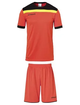Ensemble à Manches Courtes Offense 23 Dynamic Orange / Black / Fluor S - Uhlsport - FashionsVida