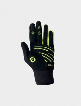 Guanti invernali WIND PROTECTION nero-giallo fluo