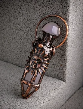 YEEVAA 1pc Sun God Crystal Hexagonal Pillar Mushroom Head Natural Stone Necklace, Crystal Pendant Quartz Jewelry Necklace - Aliexpress - FashionsVida
