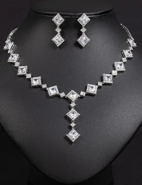Funky cool feeling square jewellery accessories women necklace earrings set for cocktail dinner event dress party M-152 - Aliexpress - FashionsVida