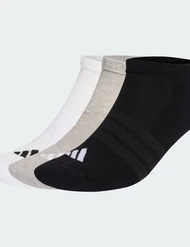Calzini a taglio basso Cushioned Essentials confezione da 3 paia 28-30 Medium Grey Heather / White / Black - Adidas - FashionsVida