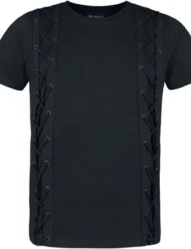 Gothic T-Shirt - Gunner Top Mens Black - S bis 4XL - für Männer - Größe 4XL - schwarz - Männer - male - Chemical Black - FashionsVida