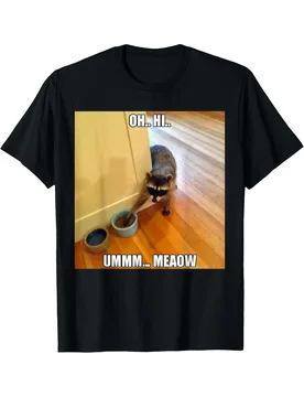 Funny Raccoon Fake Cat Meow Cute Racoon Humor Raccoons Lover T-Shirt - Aliexpress - FashionsVida