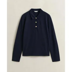 Polo de mujer de manga larga liso