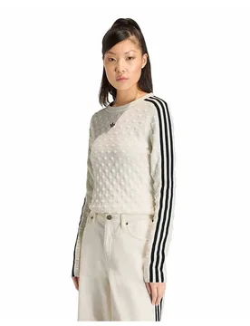 Originals Felpa Slim Solid Spike Knit White XS - Adidas - FashionsVida