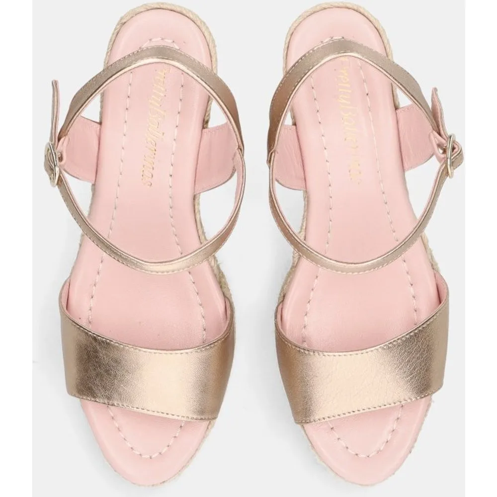 Alpargatas deborah de mujer en napa suave metalizada - Pretty Ballerinas - FashionsVida