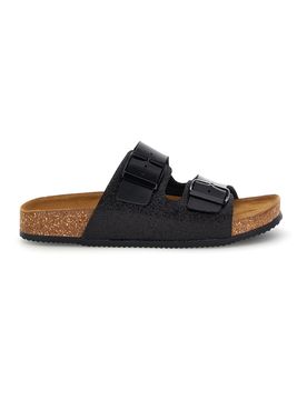 Ciabatte nere con glitter 335A20630SR 39