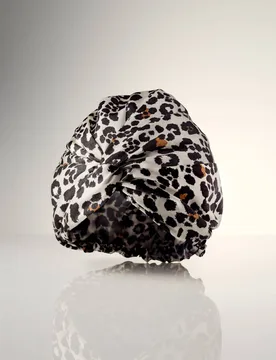 Printed Pure Silk Hair Turban Brown Mix female - M&S - FashionsVida