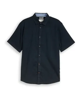 Camisa de lino azul oscuro XL - Tom tailor - FashionsVida