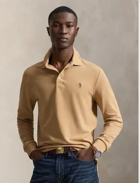 Polo de manga larga de hombre de piqué Regular Fit - Polo Ralph Lauren - FashionsVida
