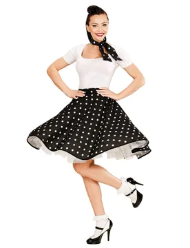 Er-Damenkostüm Rock und Kopftuch schwarz-weiss - FIESTAS GUIRCA, S.L. - FashionsVida