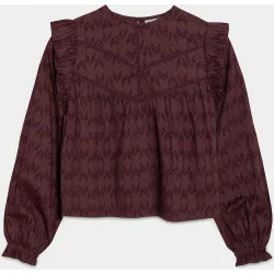Noon - Blusa con volantes de mujer