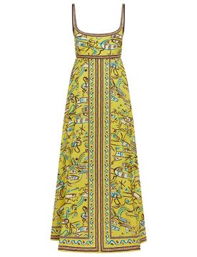 Linen Midi Dress with Adjustable Straps, Shirred Back & Side Pockets