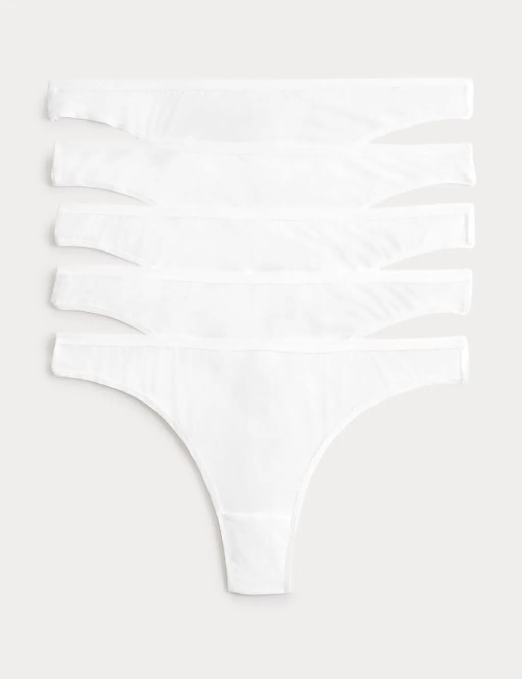 Pk Microfibre Low Rise Thongs Eco White female - M&S - FashionsVida