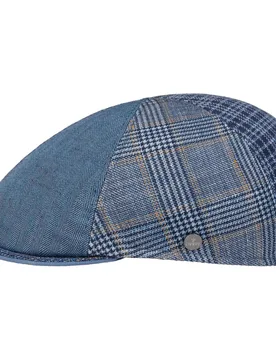 Donderon Patchwork Flat Cap by - blue - Herren - Size: S (54-55 cm) - Lierys - FashionsVida