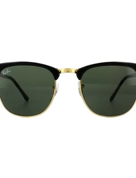 Round Black Green Clubmaster 3016 Sunglasses - Black - Size: One Size - Ray-ban - FashionsVida