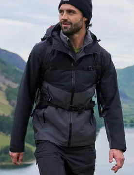 Verge Extreme Mens Waterproof Jacket - Black - Mountain Warehouse - FashionsVida