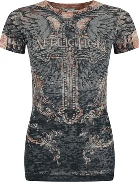 T-Shirt - Isabella S/S Tee - M bis XL - für Damen - Größe M - braun - Frauen - female - Affliction - FashionsVida