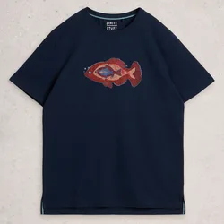 Abersoch Nep Fish Organic Graphic T-Shirt