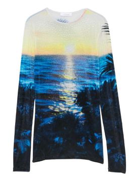 T-shirt con stampa tropicale