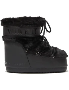 Bottes après-ski en fausse fourrure - Moon Boot Icon Low Faux Fur Black - Taille 39-41 - Noir - Moonboot - FashionsVida