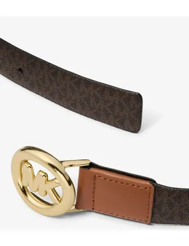 Cinturón de mujer estampado con adorno mk curvo - MICHAEL Michael Kors - FashionsVida