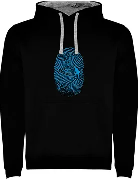 Sweat à Capuche Crossfit Fingerprint Two-colour Black / Grey 2XL - Kruskis - FashionsVida