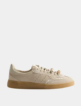 Suede Bead Detail Trainers Light Grey female - M&S - FashionsVida