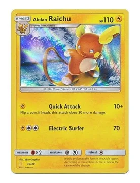 Pokemon Trainer Kit: Alolan Raichu Deck 30/30 Alolan Riachu (Holo) - Pokémon - FashionsVida