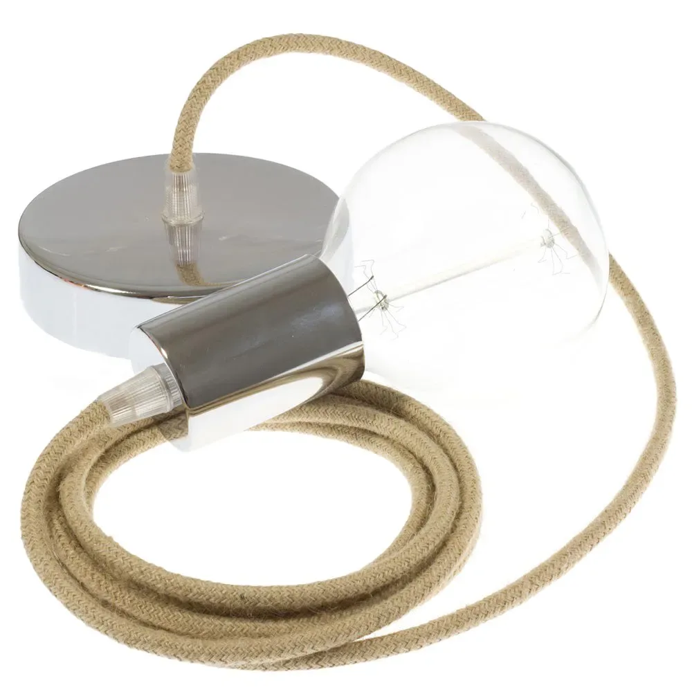 Cables Suspension Luminaire Rn06 2 M Diy Beige / Chrome Plated One Size - Creative - FashionsVida