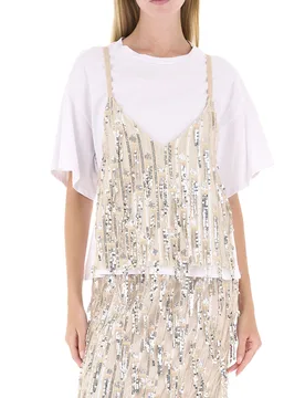 T-shirt con paillettes PANNA S - Dixie - FashionsVida