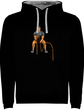 Sweat à Capuche Crossfit Ropes Bicolor Black / Grey M - Kruskis - FashionsVida