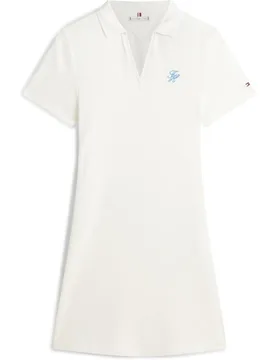 Vestido polo de manga corta y silueta recta - Tommy Hilfiger - FashionsVida