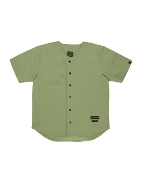 Casacca Bottoni Uomo Baseball Shirt Military Green - 5TATE OF MIND - FashionsVida