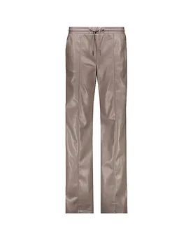 Pantalón recto efecto piel marrón 36 - monari - FashionsVida