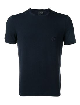 T-shirt ricamata blu navy