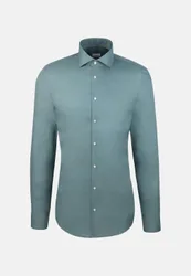 Slim Business Hemd Uni Grün 41