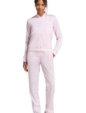 Essentials 3-stripes tracksuit chándal mujer Rosa (XXL)