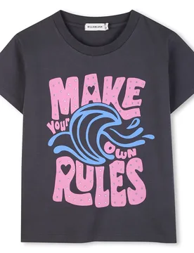 T-shirt à Manches Courtes U21751 Anthracite 16 Années Fille - Billieblush - FashionsVida