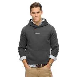 Felpa Con Cappuccio Micro Logo Washed Black M