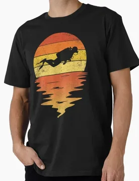 Scuba diving retro Gift T-shirt 100% Cotton print tee Short Sleeve Graphic Clothes All size Tops S-6XL - Aliexpress - FashionsVida