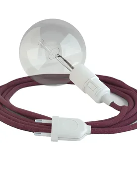Cables Suspension Luminaire Rc32 5 M Burgundy / White One Size - Creative - FashionsVida