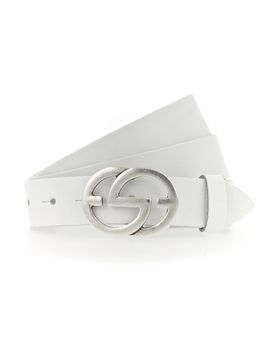 VANZETTI Cinturón plata / blanco